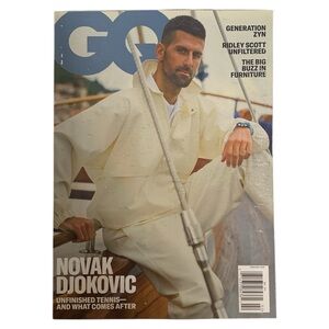 GQ Magazine February 2025 Novak Djokovic Generation ZYN Ridley Scott Furniture
